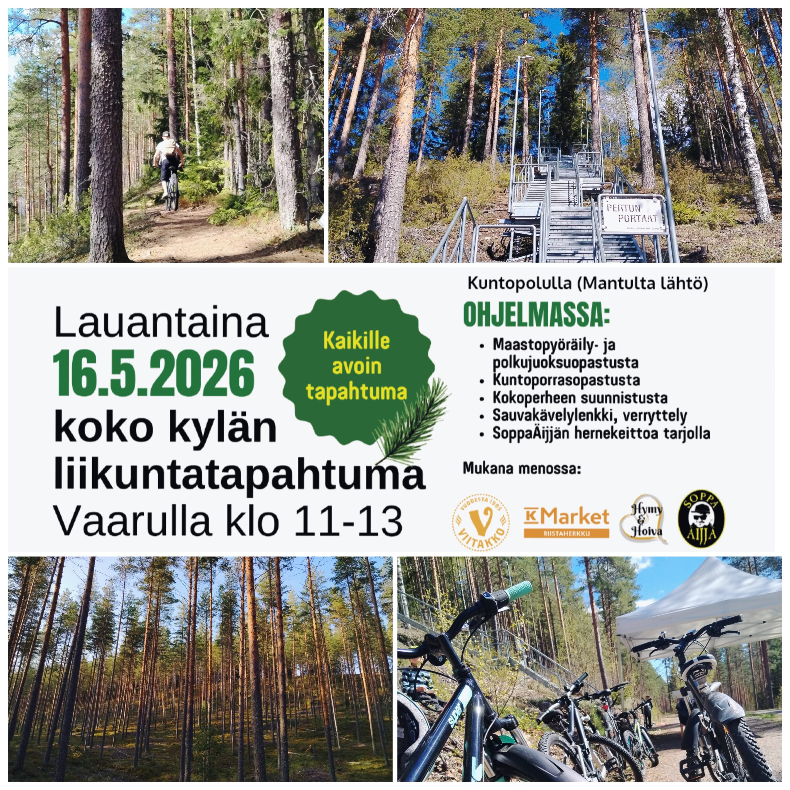Kokokylän yhteinen liikuntatapahtuma Vaarulla